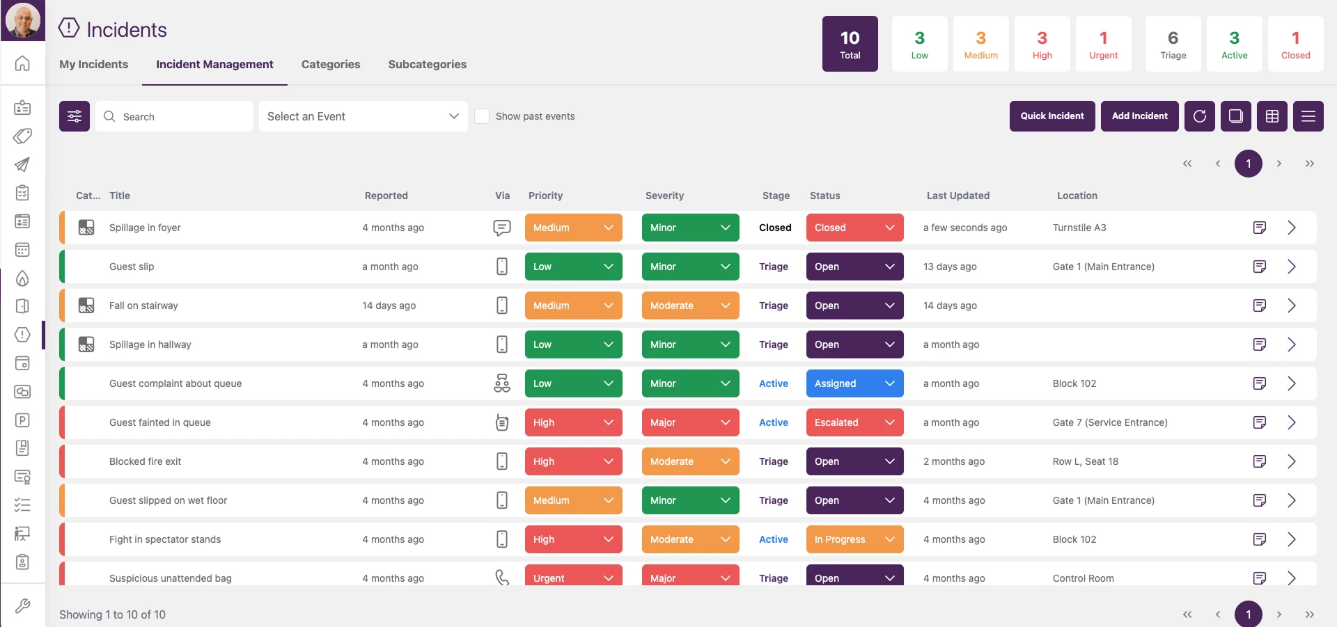 Live Dashboard Control screenshot